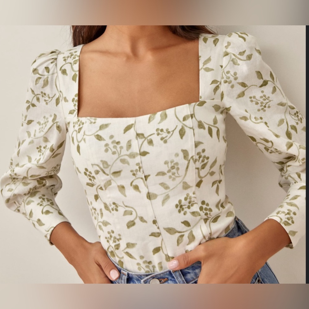 Reformation Stilton Linen Top